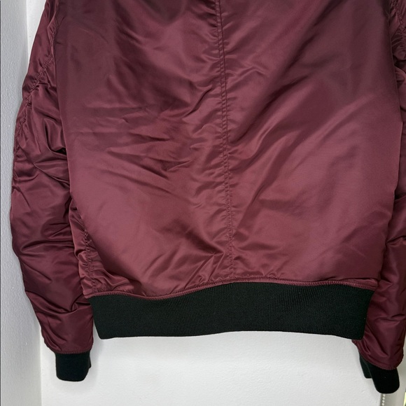 The Kooples Deep Red Burgundy Men’s Bomber Jacket sz M - Picture 16 of 16